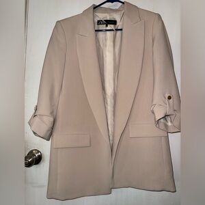 Zara Women's Beige Blazer Jacket